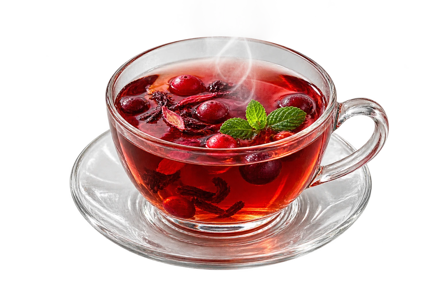 Muestra ilustrativa de infusiones herbales y té generada con IA