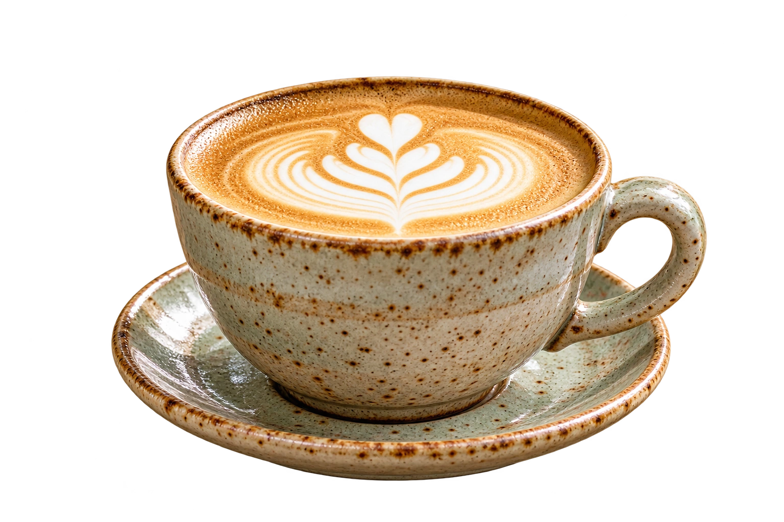 Muestra ilustrativa de café con leche generada con IA